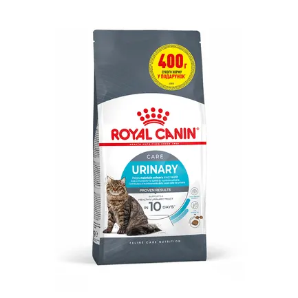Сухий корм Royal Canin URINARY CARE для котів всіх порід 1.6кг+400г