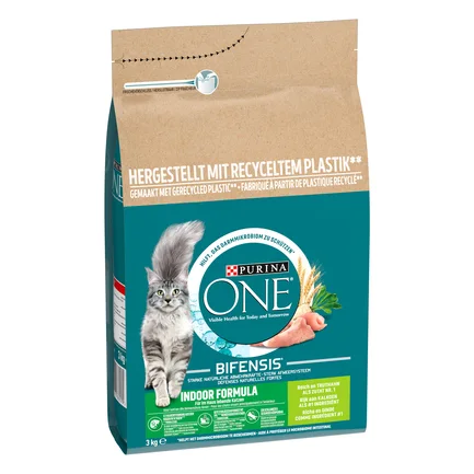 Сухий корм PURINA ONE Indoor для дорослих котів що постійно перебувають у приміщенні комплекс Bifensis з індичкою 3 кг: додаткове фото 2