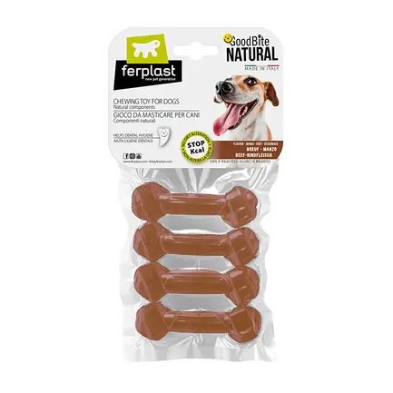 Ferplast GOODB NAT BEEF BONE XS 15g x4 Жувальна іграшка д/собак