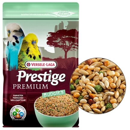 Versele-Laga Prestige Premium Вudgies ВЕРСЕЛЕ-ЛАГА ПРЕСТИЖ ПРЕМІУМ ПАПУЖКА повнораціонний корм для хвилястих папуг 0,8 кг