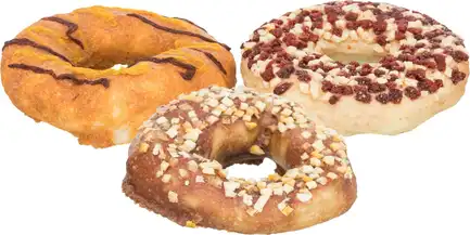 Ласощі Trixie Donuts для собак, набір з різних смаків, натуральна шкіра 10 см, 3 шт*100 г: додаткове фото 2