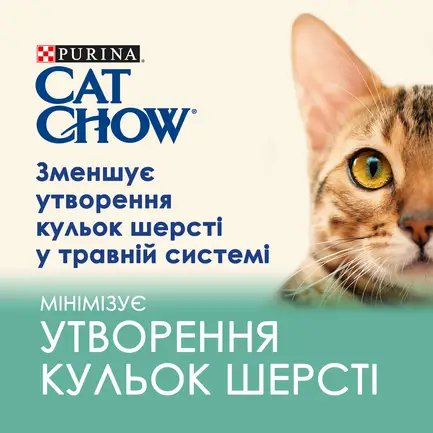Вологий корм CAT CHOW Hairball для дорослих котів для зменшення утворення кульок шерсті у травному тракті з куркою та зеленою квасолею 85 г: додаткове фото 4