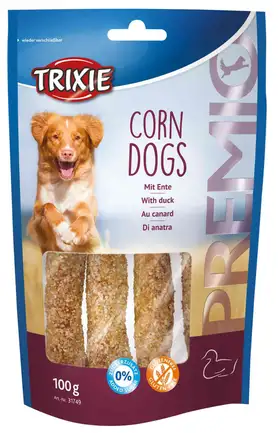 Ласощі Trixie Premio Corn Dogs для собак, качка, 100 г