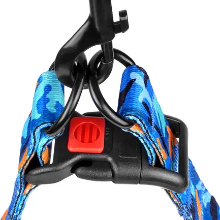 Шлея для Собак BronzeDog Urban Camo Нейлонова Синя M: додаткове фото 3