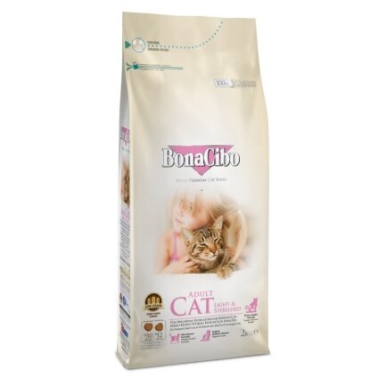 BonaCibo Adult Cat Light&amp;Sterilized 2 kg