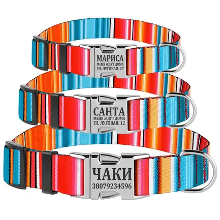 Нашийник для Собак BronzeDog Urban West Нейлоновий з Металевою Пряжкою Червоний S: додаткове фото 5