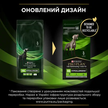 Сухий дієтичний корм PRO PLAN VETERINARY DIETS HA Hypoallergenic для дорослих собак та цуценят для зниження ознак інгредієнтної та нутрієнтної непереносимості 1,3 кг: додаткове фото 12