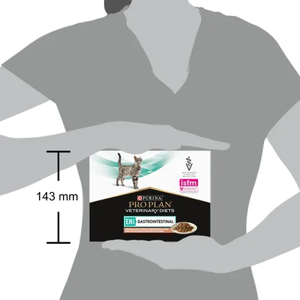 Вологий дієтичний корм PRO PLAN VETERINARY DIETS EN Gastrointestinal для кошенят та дорослих котів для зменшення розладів кишкової абсорбції та годівлі у період відновлення, одужання з лососем 10х85 г: додаткове фото 3