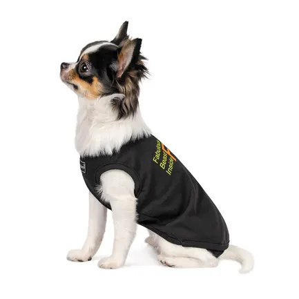 Борцівка Pet Fashion «FBI» для собак, розмір S, чорна: додаткове фото 2