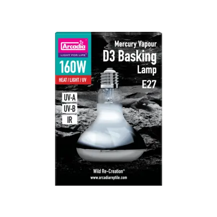 ARCADIA 2ND GENERATION UV BASKING LAMP 160 W (R2100260) лампа для рептилій: додаткове фото 2