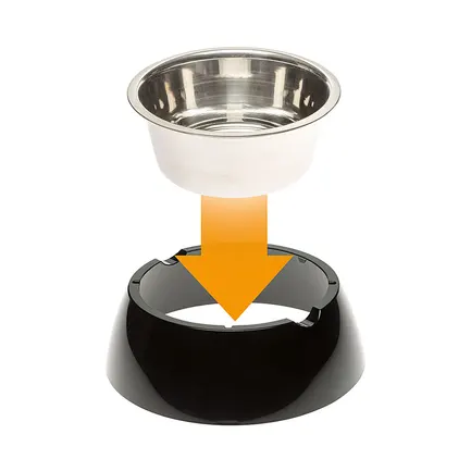 Ferplast JOLIE M BLACK BOWL Годівниця, пластик, метал: додаткове фото 6