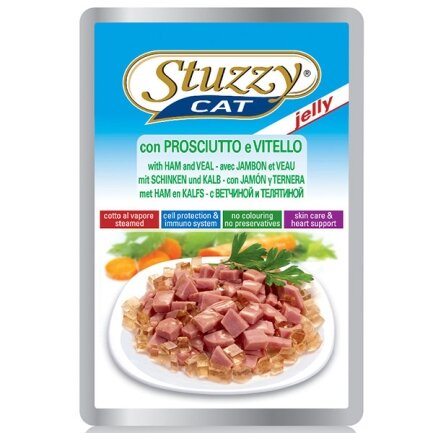 Stuzzy Cat Ham Veal ШТУЗІ КЕТ ШИНКА ТЕЛЯТИНА в желе консерви для котів, вологий корм, пауч 100г 0,1 кг