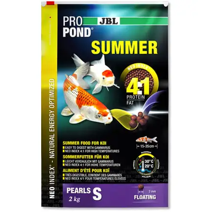Літній корм JBL ProPond Summer S для невеликих коїі, 2 кг