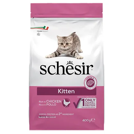 Schesir Cat Kitten ШЕЗІР КОШЕНЯ КУРКА сухий монопротеїновий корм для кошенят 0,4 кг