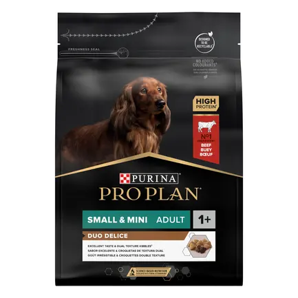 Сухий корм PRO PLAN Small&Mini Adult 1+ Duo Delice для дорослих собак дрібних порід з яловичиною 2,5 кг