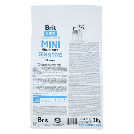 Сухий корм Brit Care GF Mini Sensitive для собак мініатюрних порід з чутливим травленням, з олениною, 2 кг: додаткове фото 3