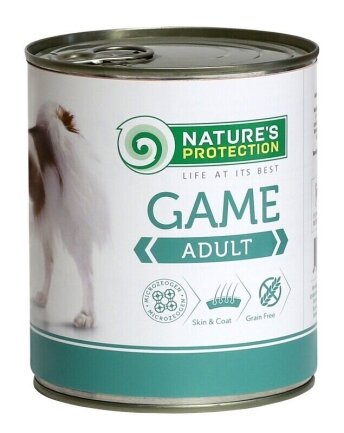 Вологий корм для дорослих собак всіх порід з дичиною Nature&#039;s Protection Adult Game 400г