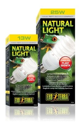 Лампа тераріумна Exo Terra Repti GLO 2.0 Natural Light для усіх видів рептилій та амфібій, люмінесцентна, 13 W, E27 (для опромінення) — Фото 2