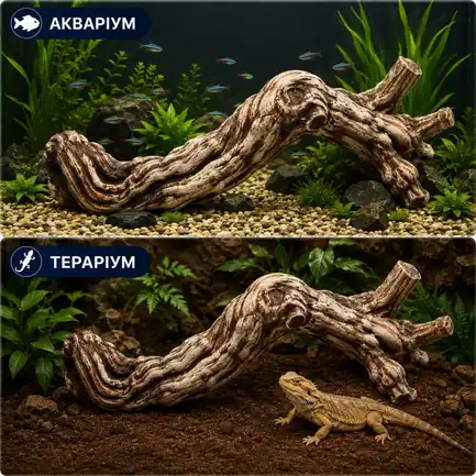 Декорація Hobby Cera Root 3 52×18×20 см - керамічна коряга для акваріума та тераріума (37822): додаткове фото 3