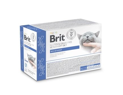 Корм вологий для котів Brit GF VetDiet Recovery з лососем, 12 x 85 г