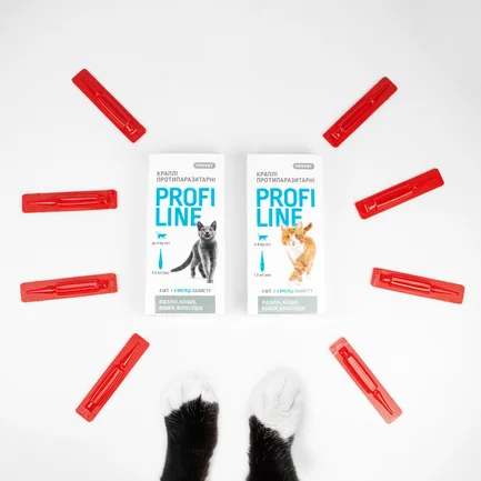 Краплі Provet Profiline для котів 4-8 кг, 4 піпетки по 1,0 мл (інсектоакарицид): додаткове фото 4