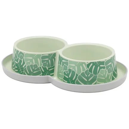 Moderna Double Trendy Dinner ЕДЕМ подвійна миска для котів, 2х350мл Cвітло зелений