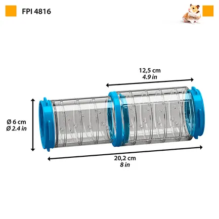 Ferplast FPI 4816 TUBE LINE TELESCOPIC Тунель з&#039;єднувальний для хом&#039;яків,пластик — Фото 1