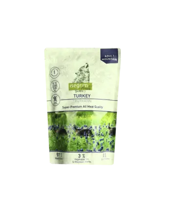 ISEGRIM Pouch Roots Turkey Monoprotein 410 г Вологий корм для собак. Індичка з козлобородником, соняшниковою олією та травами