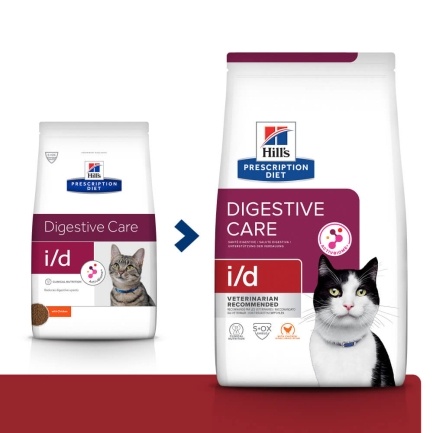 Hill’s Prescription Diet i/d Сухий корм для котів догляд за травленням, з куркою, 8 кг — Фото 1