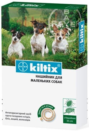 Нашийник Bayer Kiltix проти бліх та кліщів для собак, 35 см