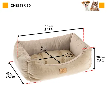 Ferplast CHESTER 50 BEDDING BEIGE М&#039;яке місце д/тварин — Фото 1