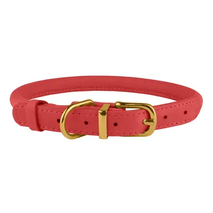 Нашийник для собак круглий шкіряний BronzeDog Crazy Рожевий L: додаткове фото 2