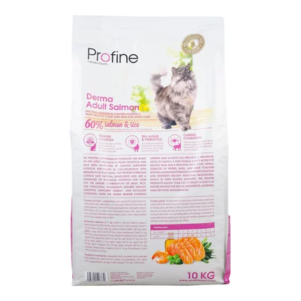 Сухий корм Profine Derma для дорослих довгошерстих котів, з лососем та рисом, 10 кг: додаткове фото 4