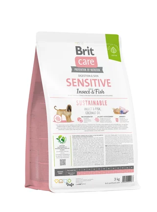 Сухий корм Brit Care Dog Sustainable Sensitive для собак з чутливим травленням, з рибою та комахами, 3 кг: додаткове фото 3