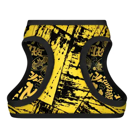 Шлея для собак м'яка WAUDOG Clothes з QR паспортом, малюнок "Бетмен ескіз", XS3, В 32-35 см, С 22-24 см: додаткове фото 2
