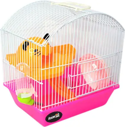 Клітка AnimAll F-5A-112-v для хоМ'яка, рожева, 29 × 22 × 36 см