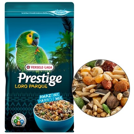 Versele-Laga Prestige Loro Parque Amazone Parrot Mix ВЕРСЕЛЕ-ЛАГА ПРЕСТИЖ ЛОРО ПАРК АМАЗОНСЬКИЙ ПАПУГА повнораціонний корм для південноамериканських середніх та великих папуг 1 кг