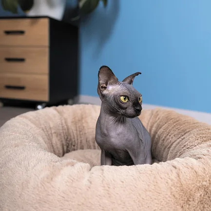 Лежак Pet Fashion «Soft» для котів, 48х48х17 см, бежевий: додаткове фото 2