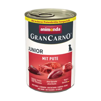 Корм вологий для цуценят Animonda GranCarno Junior Turkey з індичкою, 400 г