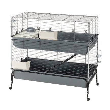 Ferplast CAGE RABBIT 120 W/STAND Клітка для кролів 2 поверхи, пластик — Фото 3