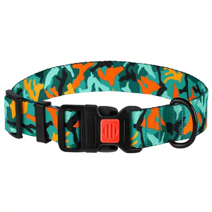 Нашийник для Собак BronzeDog Urban Camo Нейлоновий з Пластиковою Пряжкою Зелений M: додаткове фото 3