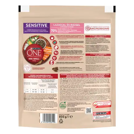 Сухий корм PURINA ONE Mini/Small Sensitive для дорослих собак дрібних порід з чутливим травленням з лососем та рисом 800 г: додаткове фото 2