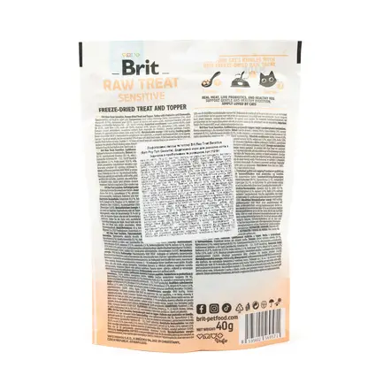 Ласощі для котів Brit Raw Treat Sensitive Freeze-dried з індичкою, 40 г: додаткове фото 2