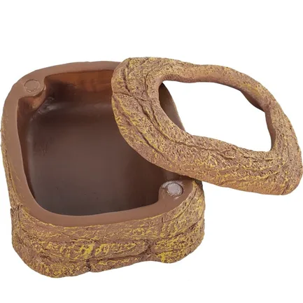 Миска магнітна для живого корму Repti-Zoo Magnetic Food Dish 9×7×4 см (ERB45) з імітацією скелі для тераріумів: додаткове фото 6