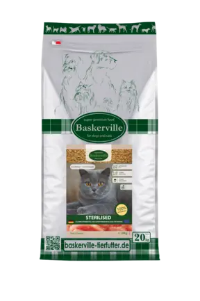 Baskerville Sterilised Katze Сухий корм для стерилізованих котів, курка 20 кг