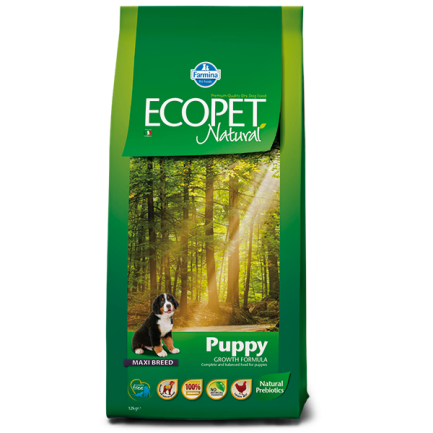 Сухий корм Farmina ECOPET NATURAL Puppy MAXI для цуценят великих порід, з куркою, 12 кг