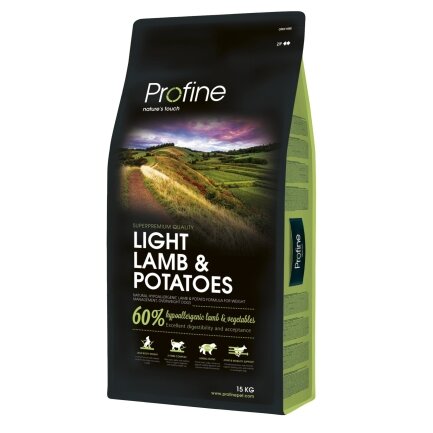 Сухий корм Profine Light для собак із зайвою вагою, з ягнятиною та картоплею, 15 кг