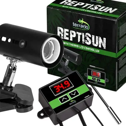 Світильник з затискної ручкою і термостатом ReptiSun Temperature Control 200W: додаткове фото 6