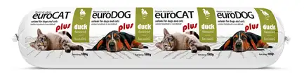 Корм вологий EuroDog/EuroCat Salami PLUS Duck для собак і котів салямі з качкою 1 кг