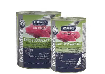 Вологий корм для собак Dr.Clauder’s Selected Meat Duck & Sweet Potato качка та солодка картопля 400 г: додаткове фото 2